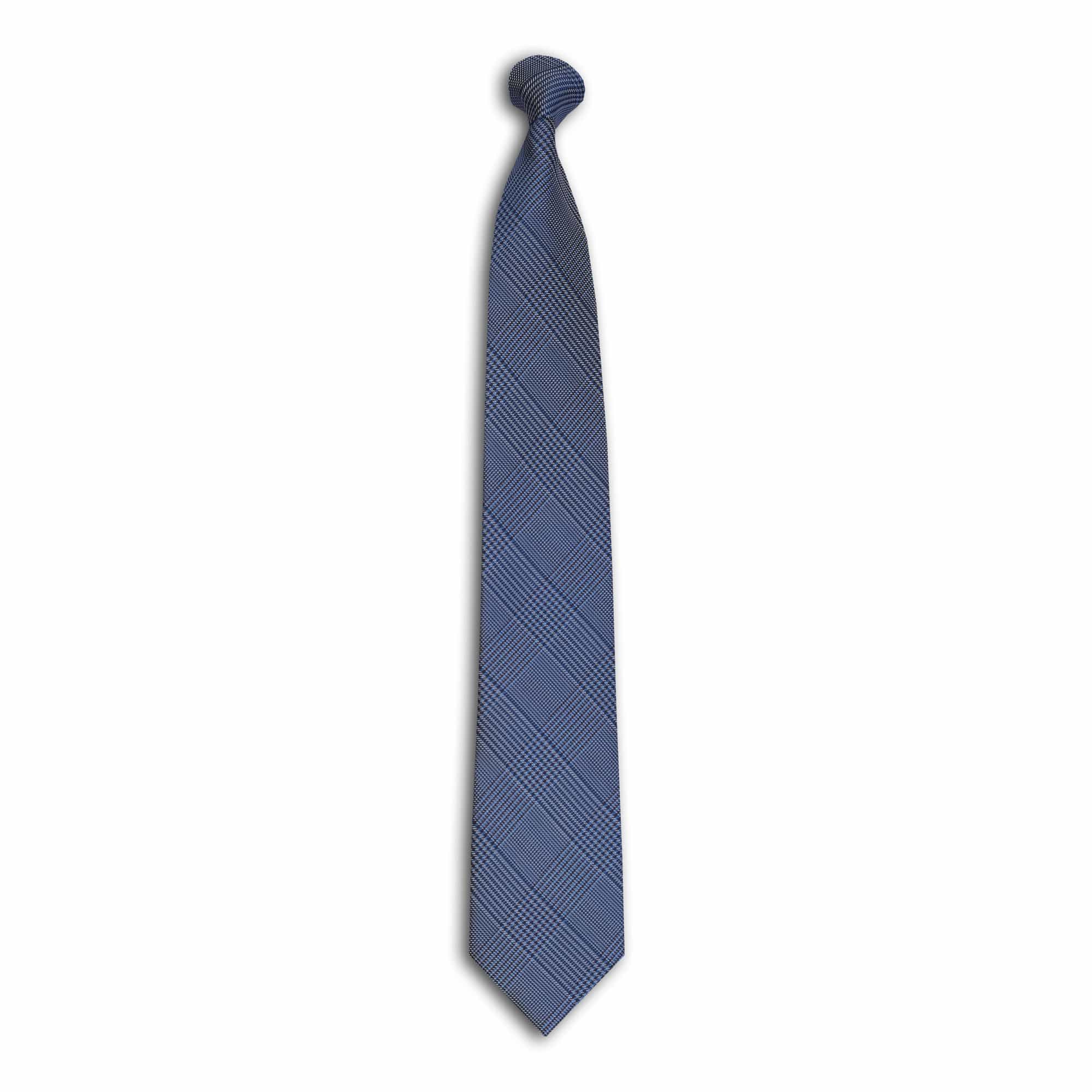 HoundstoothPlaidTie Navy