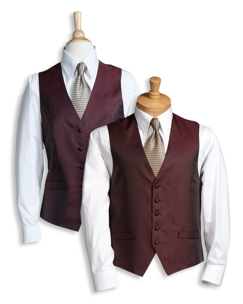 Cabernet Stripe Bistro Vest