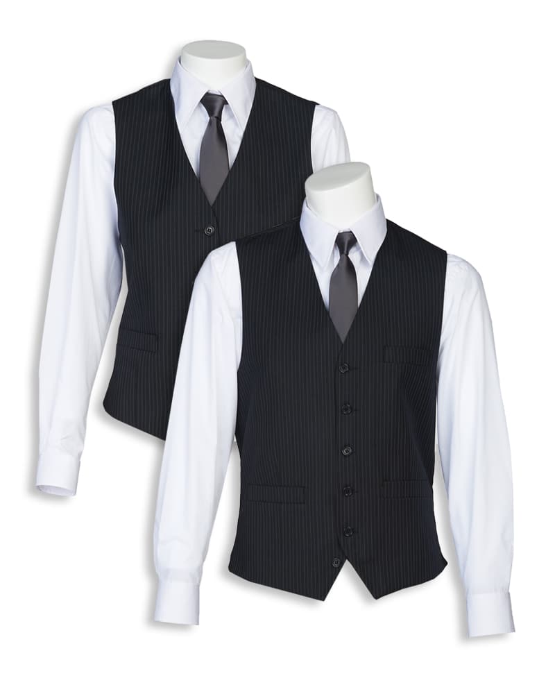 Tailored Graphite Silver Striped Vest