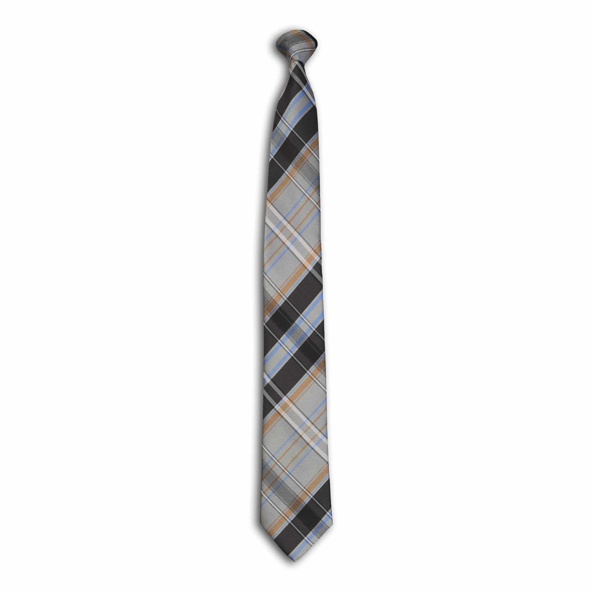TartanPlaidTie Charcoal/SteelGrey