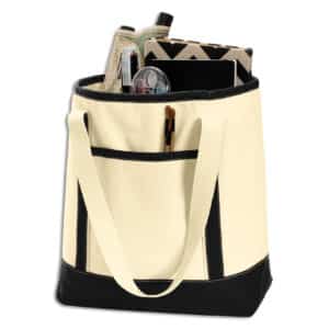 Large Cotton Canvas Boat Tote
