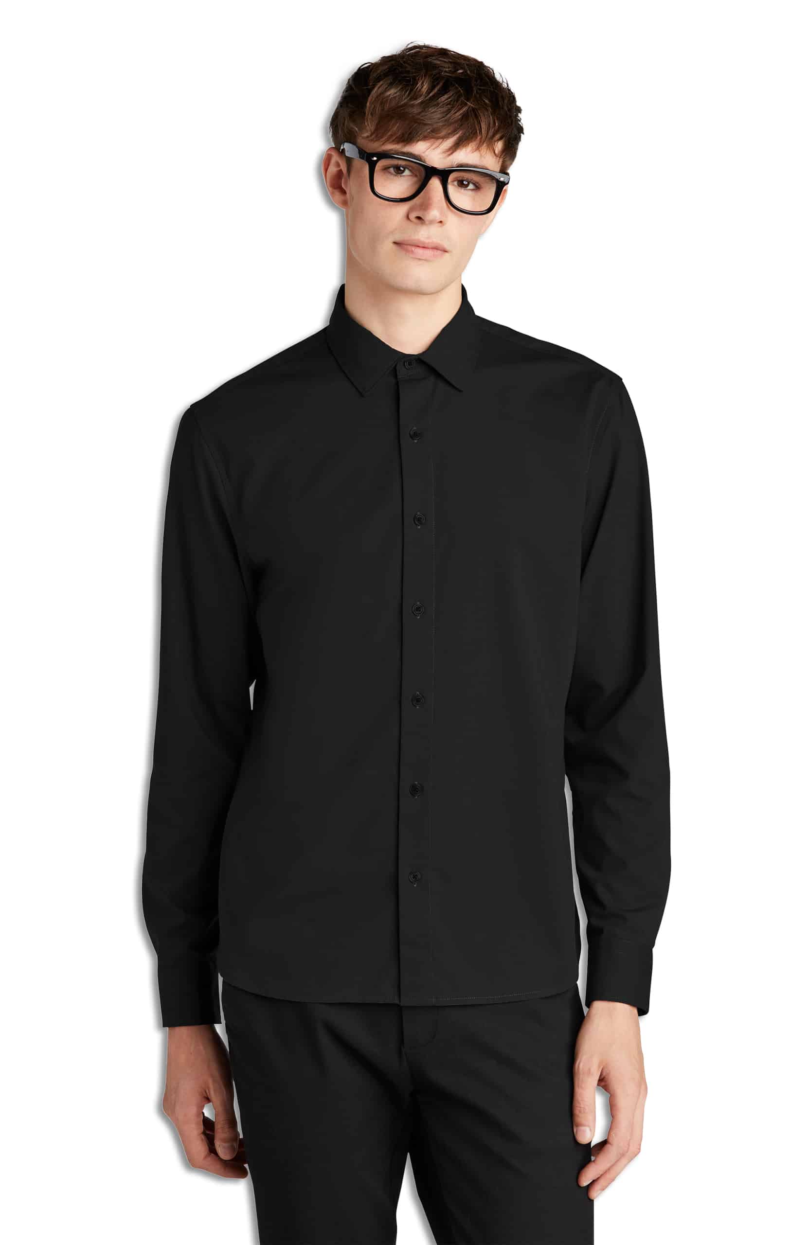 Long Sleeve Stretch Woven Shirt